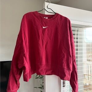 Nike Women's Crimson Cropped Sweatshirt